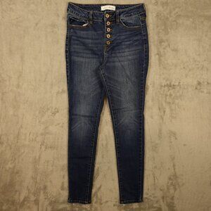 KanCan Jeans Candice High Rise Super Skinny Button Fly Women’s Size 7/27‎ Curvy